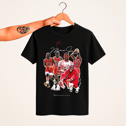 Playera de Jordan Retro Top 5 Negra tipo Vintage Basketball
